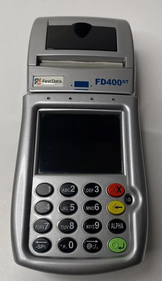 First Data FD400GT Credit Card Terminal Thermal Debit Card Machine Touchscreen - Photo 1