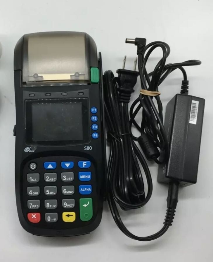 PAX S80 POS Credit Card Terminal with Power Supply - Photo 1
