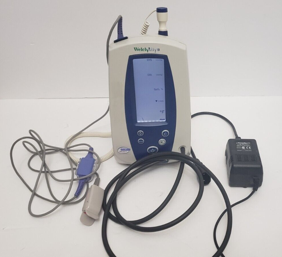 Welch Allyn Spot Vital Signs Monitor with PSU, SPO2, Therm and BP Hose UNIT 2 - Photo 1