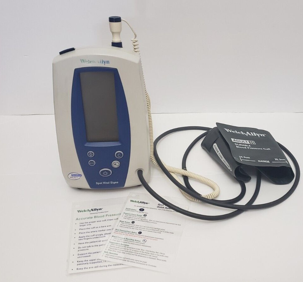 Welch Allyn Spot Vital Signs Monitor with Therm, BR Cuff and Hose UNIT 3 - Photo 1