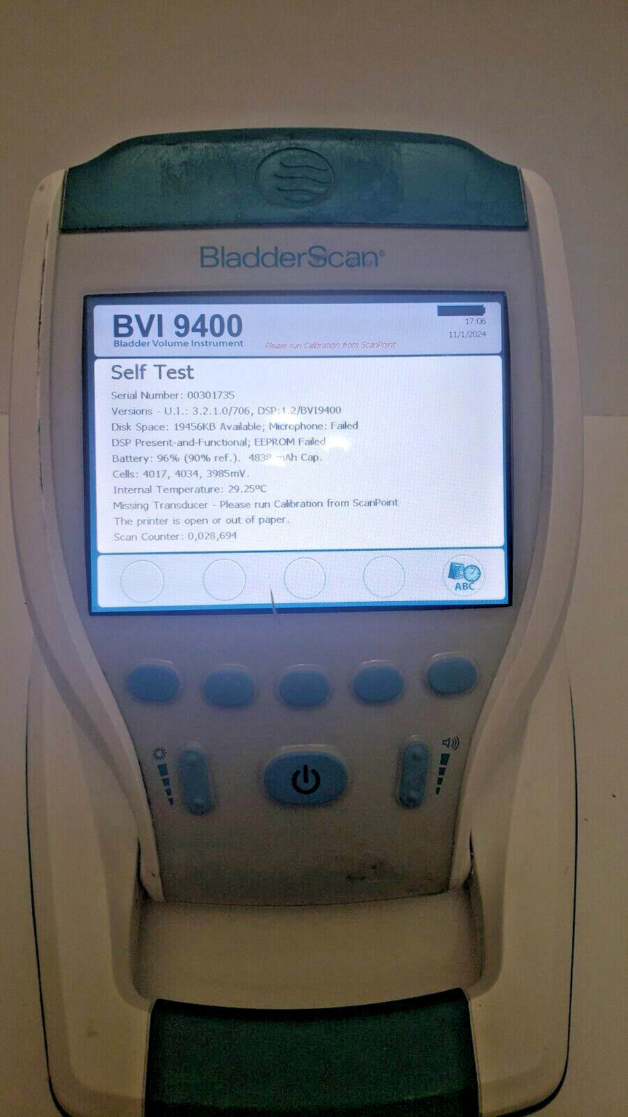 Verathon BVI 9400 Bladder Scan no Probe Unit 5 BladderScan - Photo 1