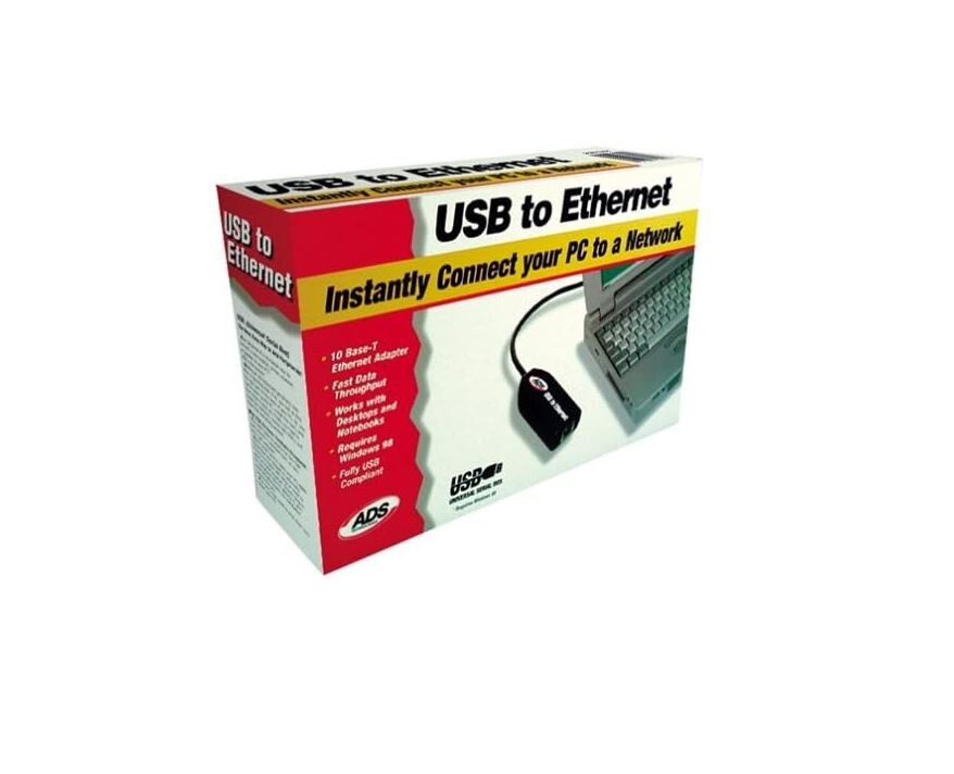 ADS USB to Ethernet Adapter Instantly Connect Your PC to a Network - Photo 1