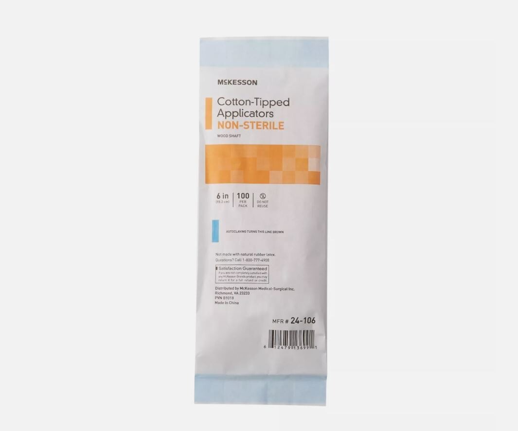 McKesson Swabstick Non Sterile 6 Inch 24-106 100 Per Pack - Photo 1