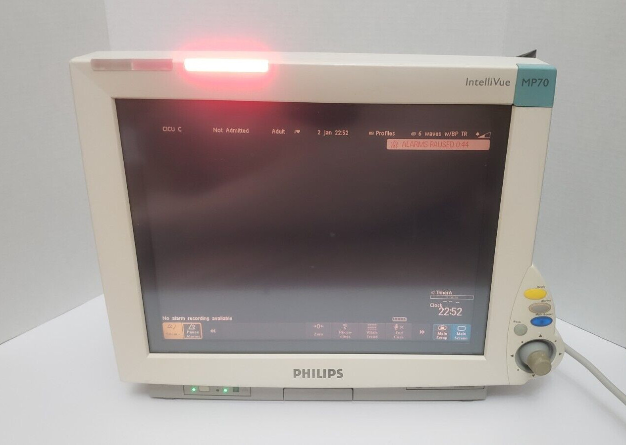 Philips IntelliVue MP70 Touch Screen Patient Monitor with Power Supply and Cord - Photo 1