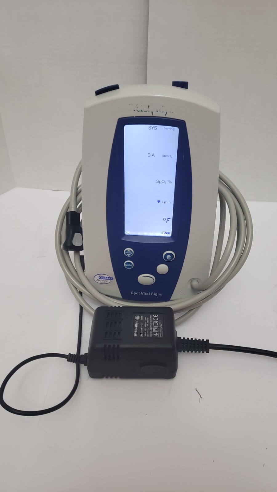 Welch Allyn Spot Vital Signs Monitor with PSU and BP Hose 42NTB - Photo 1