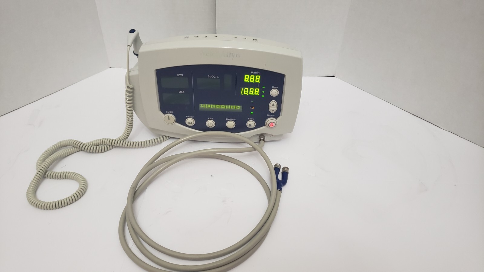 Welch Allyn 007-0104-00 Vital Signs Monitor with BP Hose and Thermometer - Photo 1