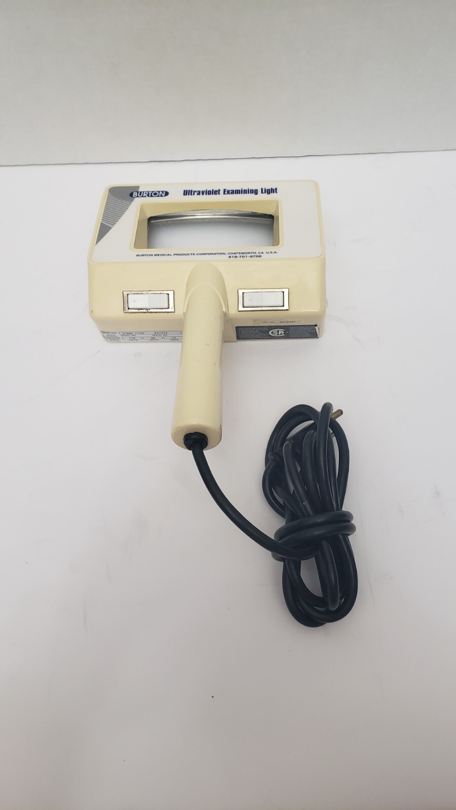 Burton Ultraviolet Examining Light 31603 For Parts or Repair - Photo 1