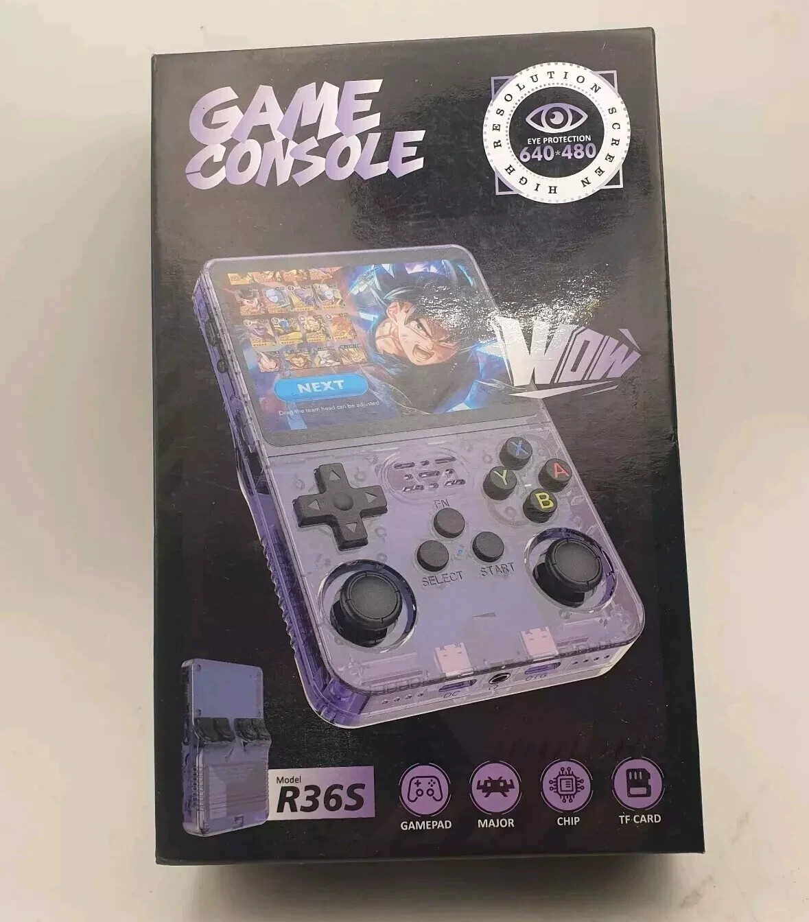 Retro Handheld Game Console Purple 64GB SD ArkOS USA - Photo 1