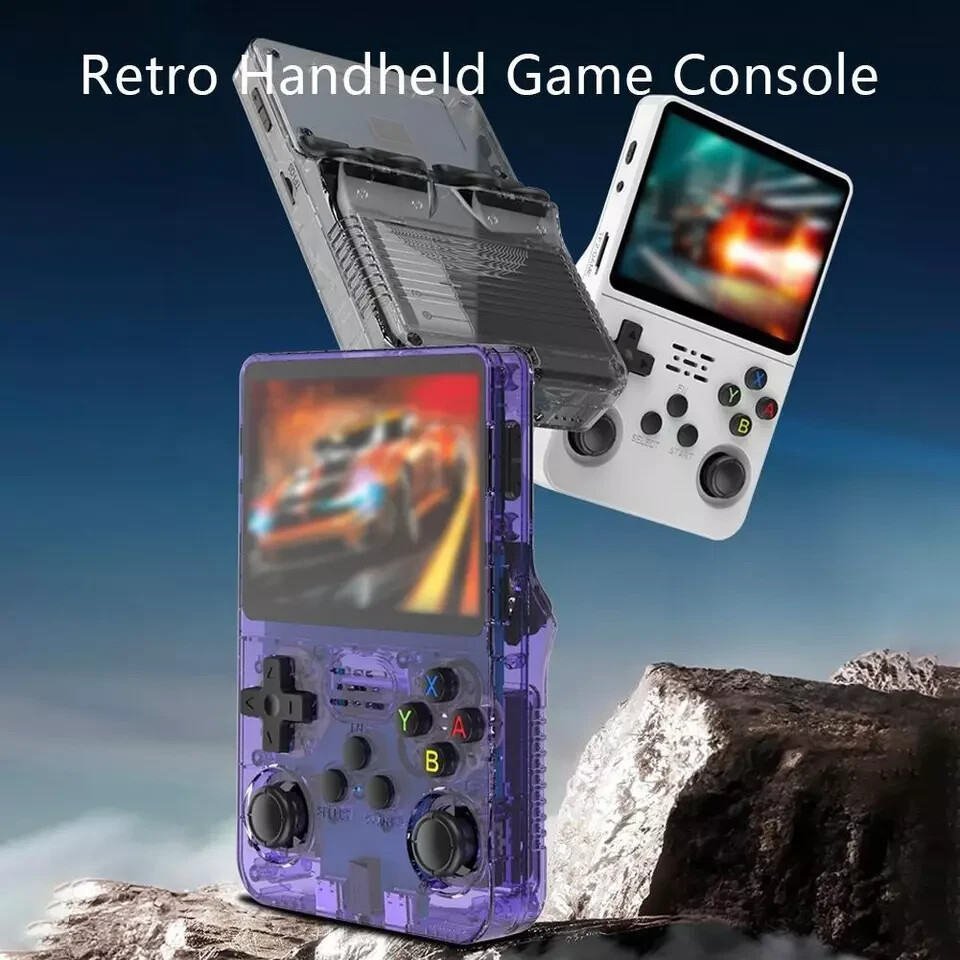 Handheld Game Console Retro Style Built-in 15000+ Games 64GB Fast Charge - Photo 1
