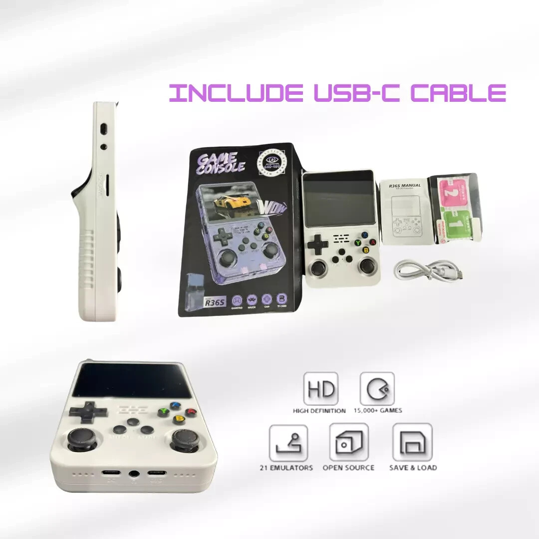 Handheld Retro Game Console 3.5” IPS Display WiFi 64GB 15K+ Games - Photo 1