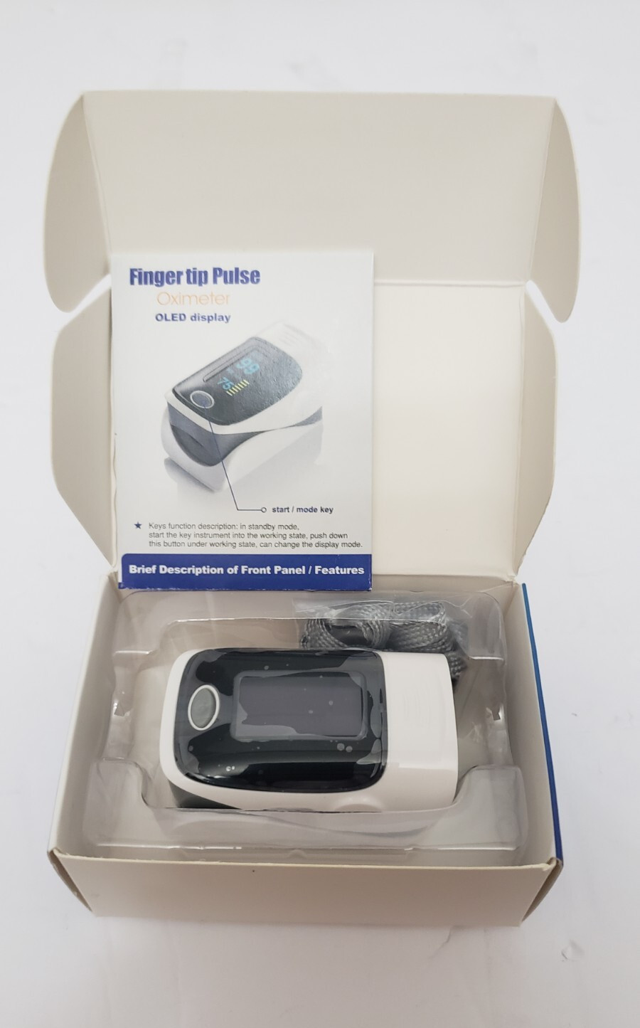 Fingertip Pulse Oximeter LED Display Blood Oxygen Saturation SpO2 Monitor Blue - Photo 1
