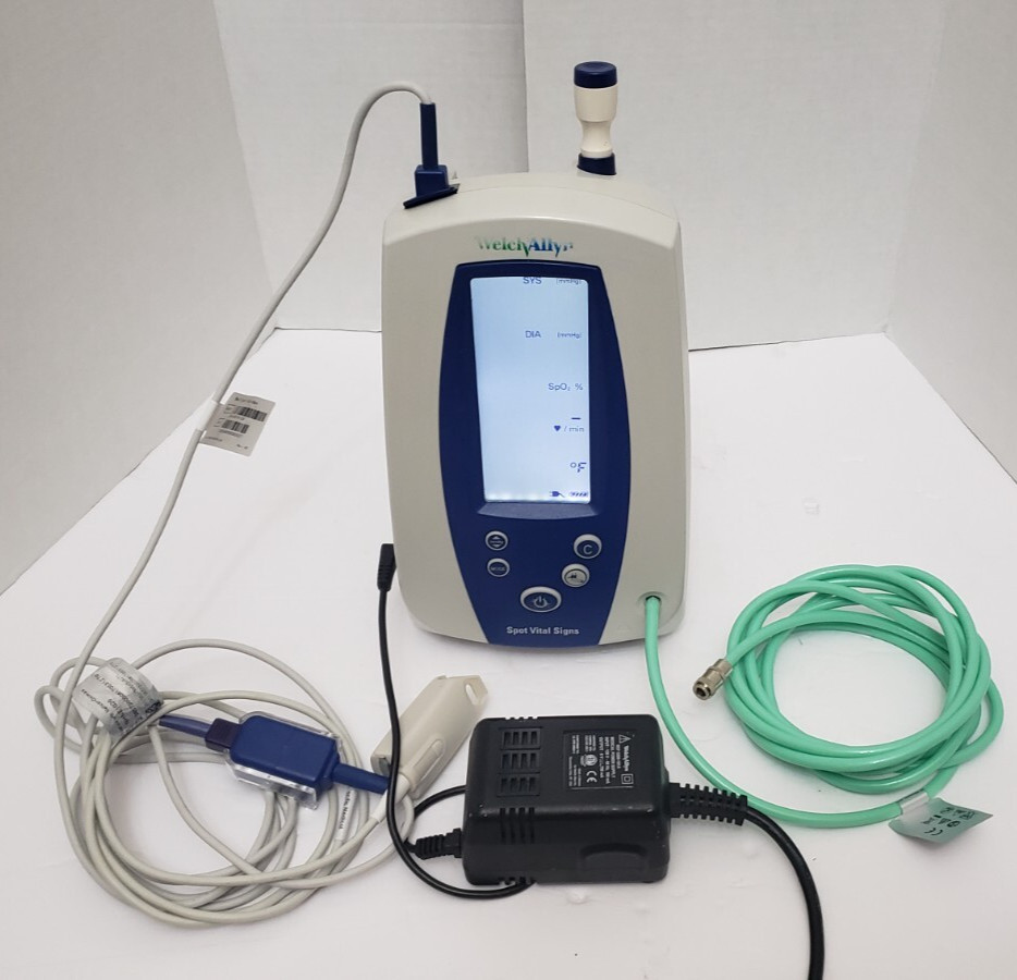 Welch Allyn Spot Vital Signs Monitor w/ PSU, Therm, BP Hose SPo2 Sensor UNIT 50 - Photo 1