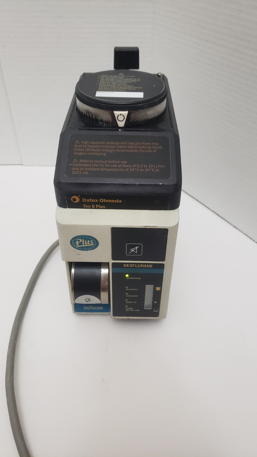 Datex Ohmeda TEC 6 Plus Desflurane Vaporizer Unit 5 - Photo 1