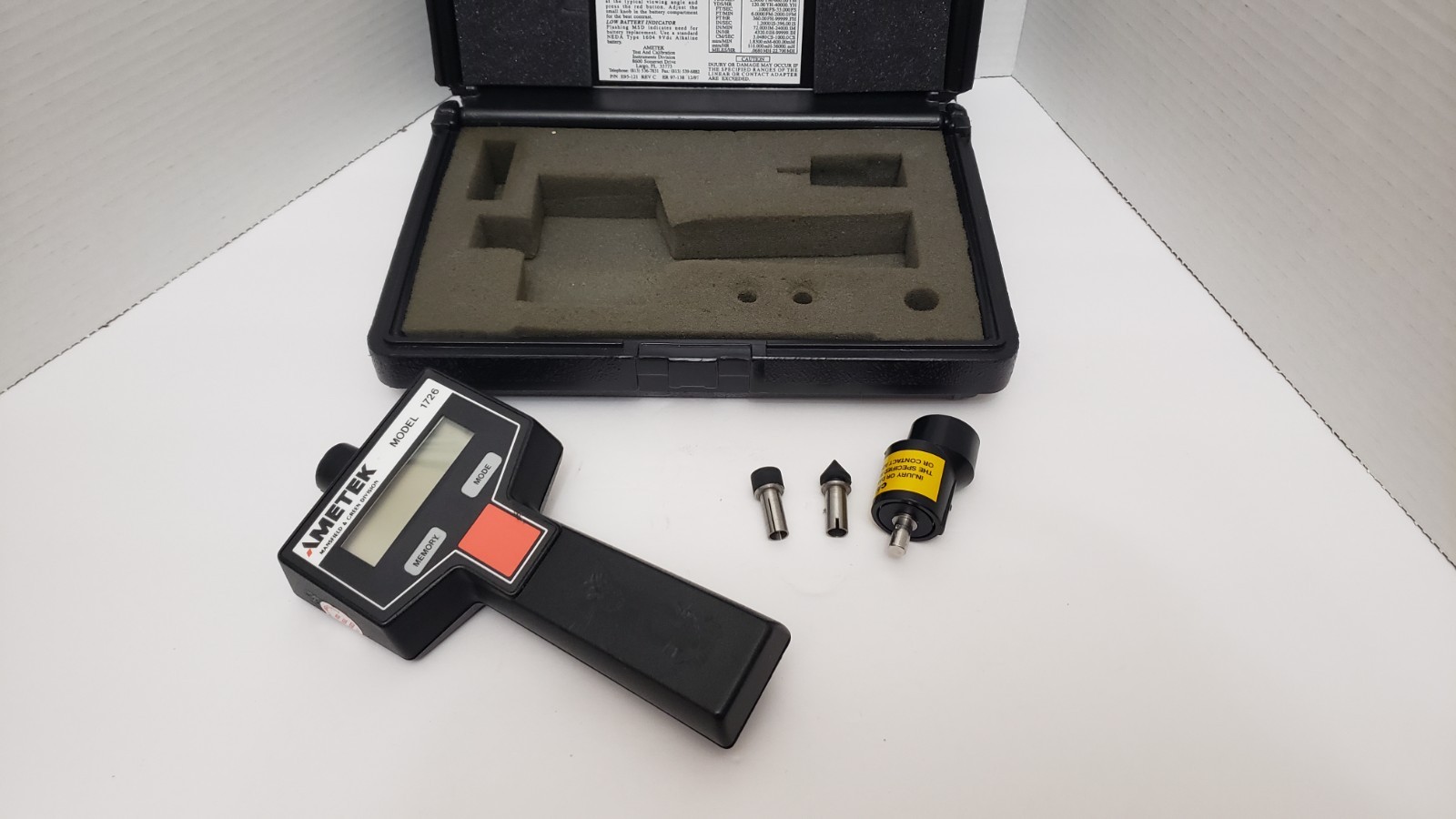 Ametek Photo Tachometer 1726 with Case Unit A - Photo 1