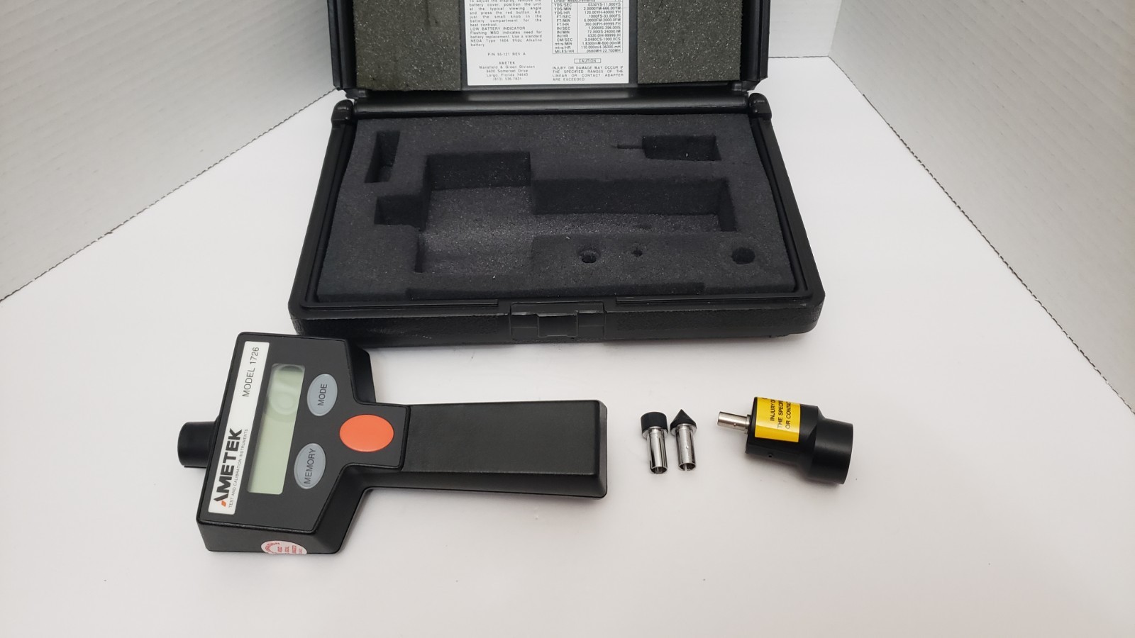 Ametek Photo Tachometer 1726 with Case Unit B - Photo 1