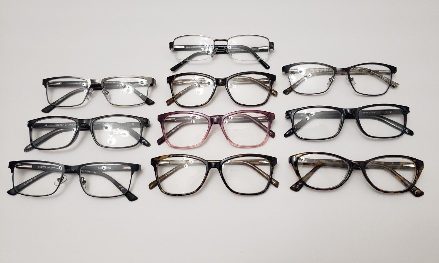 Foster Grant Assorted Reading Glasses +1.75 Lot of 10 - Photo 1