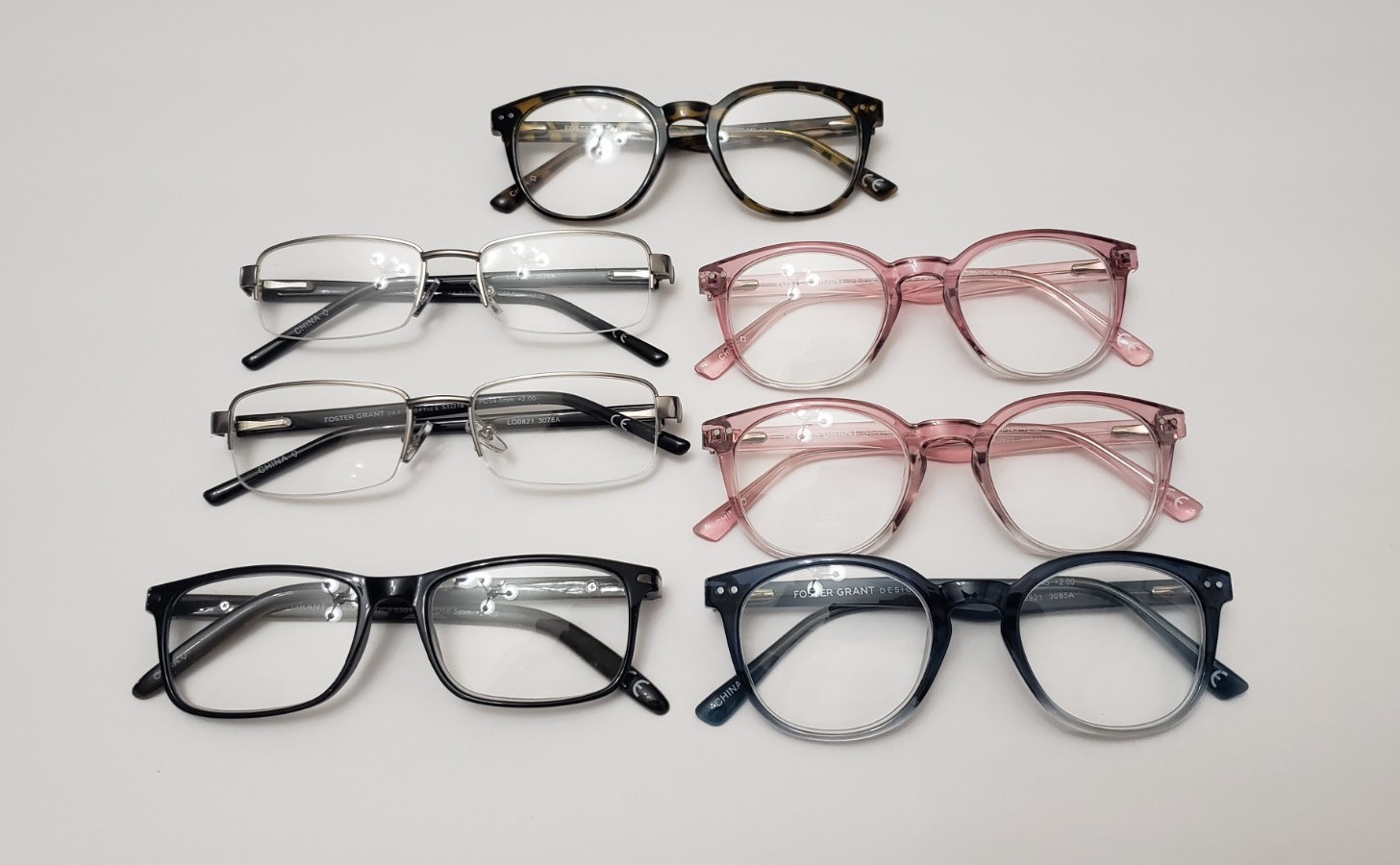 Foster Grant Assorted Reading Glasses +2.00 Lot of 7 - Photo 1