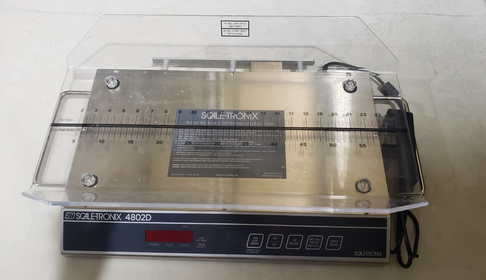 SCALE-TRONIX 4802 PEDIATRIC NEONATAL INFANT BABY STAINLESS DIGITAL SCALE KILO - Photo 1