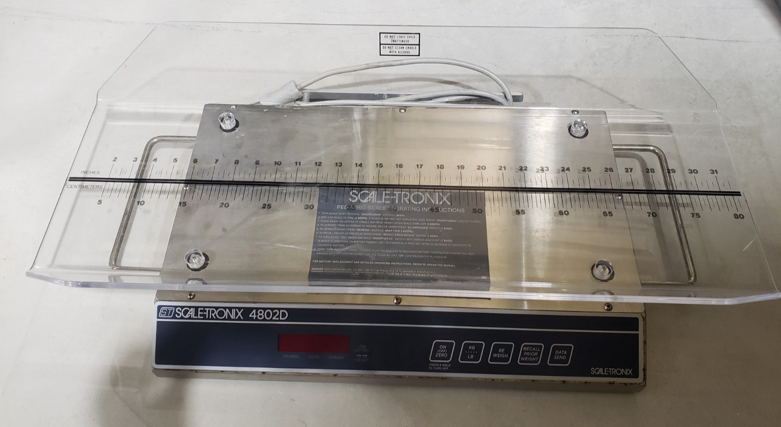 SCALE-TRONIX 4802D PEDIATRIC NEONATAL INFANT BABY STAINLESS DIGITAL SCALE - Photo 1