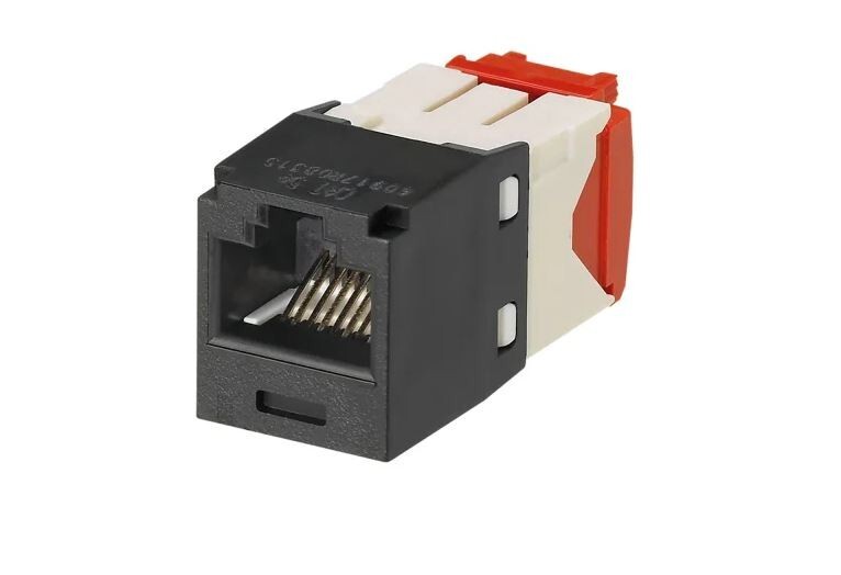 CJ5E88TWH Panduit Mini-Com UTP RJ45 Cat 5e TG Jack Module Black - Photo 1
