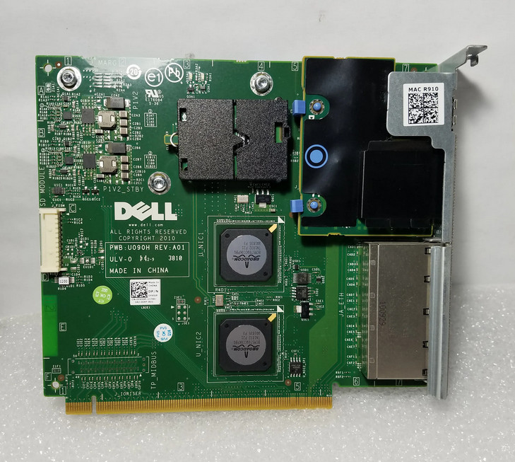 Dell Poweredge R910 Riser Board Flash Card Reader I/O Console 4xRJ45 2xUSB Y950P - Photo 1