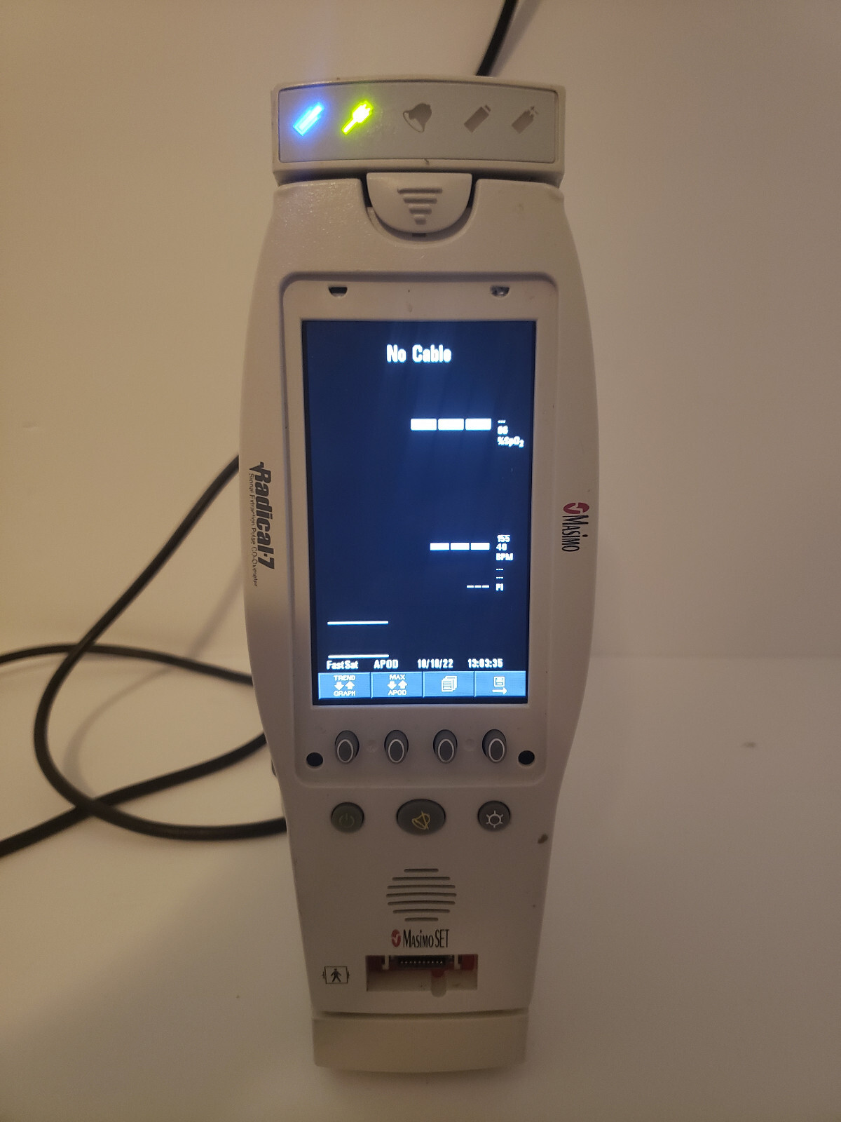 Radical 7 Rainbow Masimo Set Patient Monitor with Base Needs Repair - Photo 1