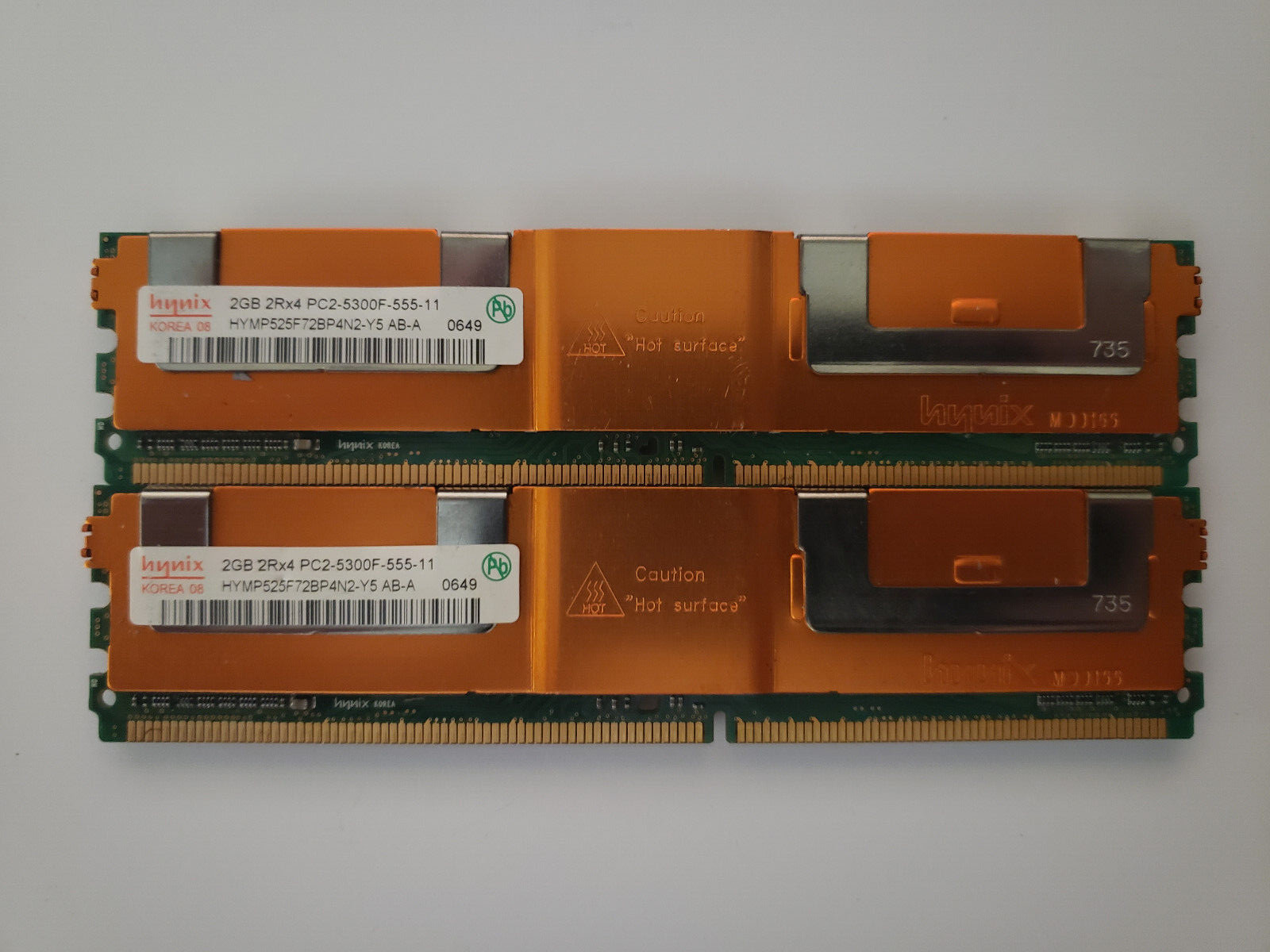 Hynix HYMP525F72BP4N2-Y5 5300F 4GB (2X 2GB) DDR2 2RX8 - Photo 1