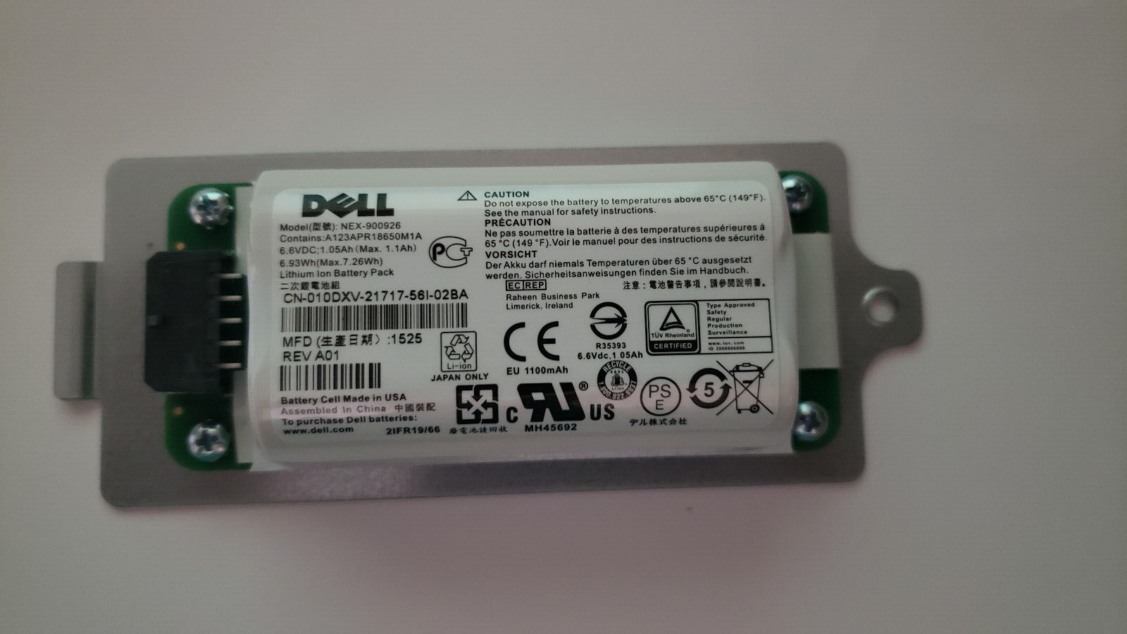 Dell EqualLogic NEX-900926 Smart Battery Module Type 15 Type 19 Controller - Photo 1