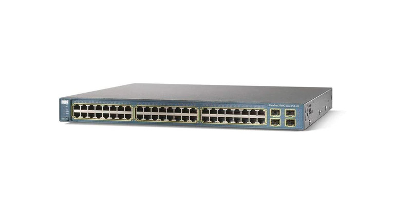 Cisco 3560G Catalyst 48 Port Gigabit POE Switch with rack ears - Photo 1