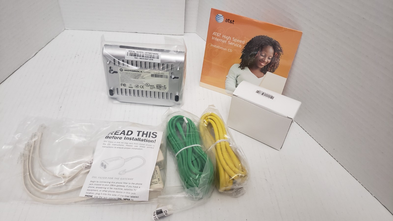 Motorola 2210-02-1006 High Speed Internet DSL Modem AT&T - Photo 1
