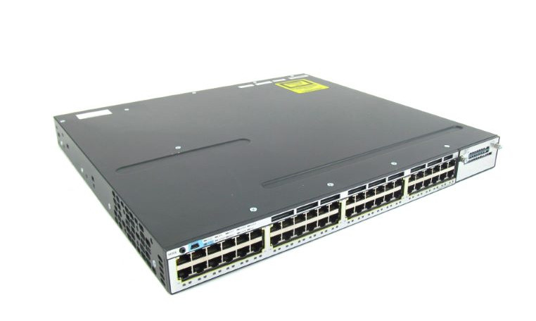Cisco WS-C3750X-48T-L 48 Port Gigabit Ethernet Switch V01 with 2 Power Supplies - Photo 1