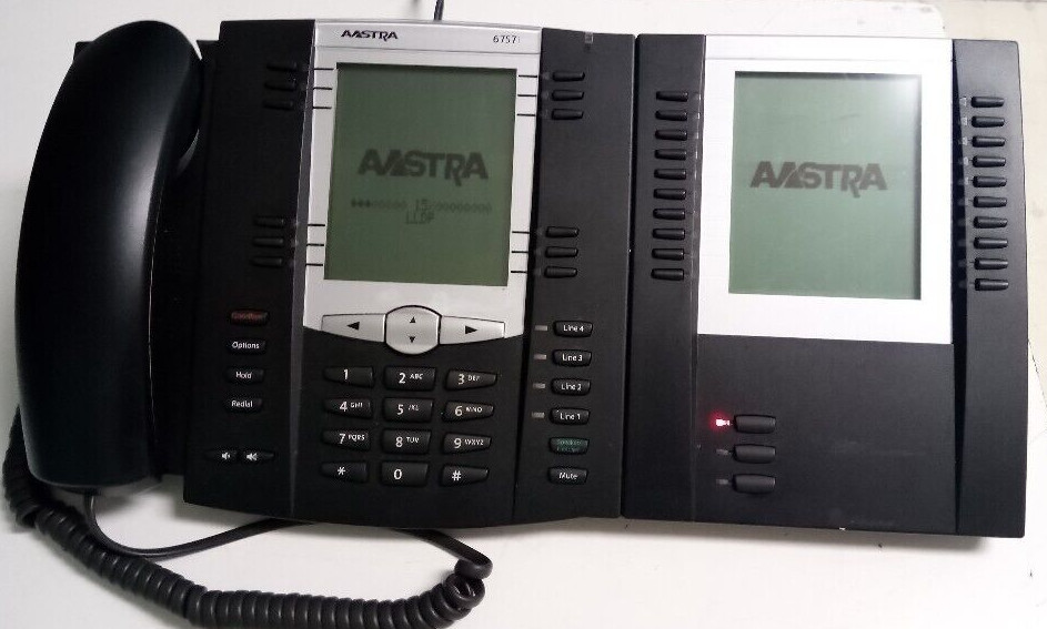 AASTRA Mitel 6757i IP VoIP SIP Phone with Aastra M675i Expansion Module - Photo 1
