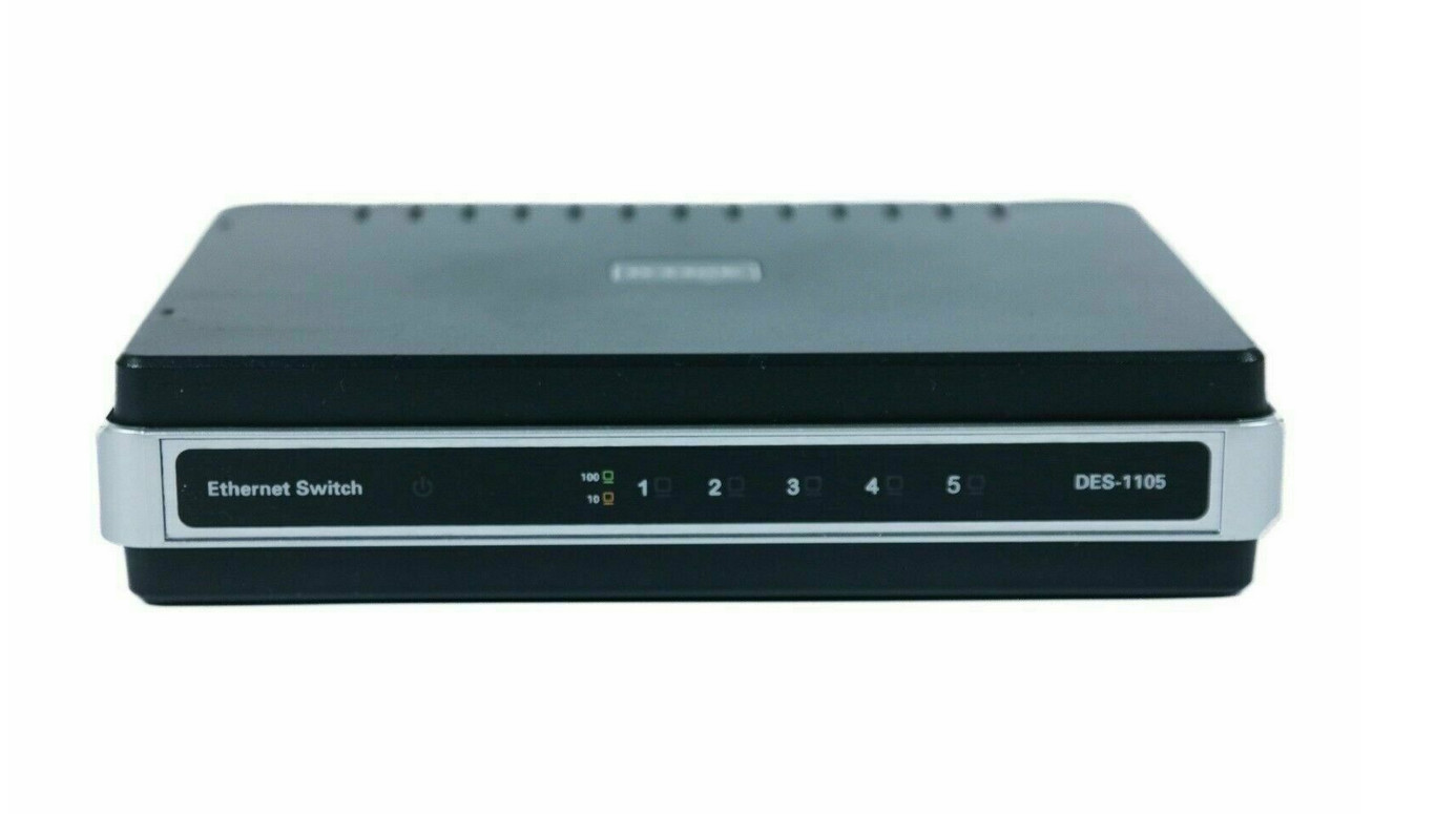 D-Link DES-1105 Internet 5 Port 10/100 Ethernet RJ45 Desktop Switch - Photo 1