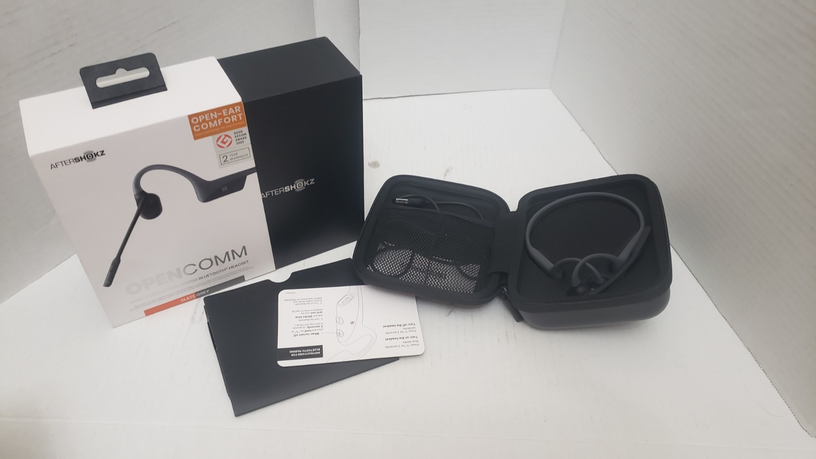AFTERSHOKZ OpenComm Bone Conduction Open-Ear Bluetooth Headset Unit 2 - Photo 1