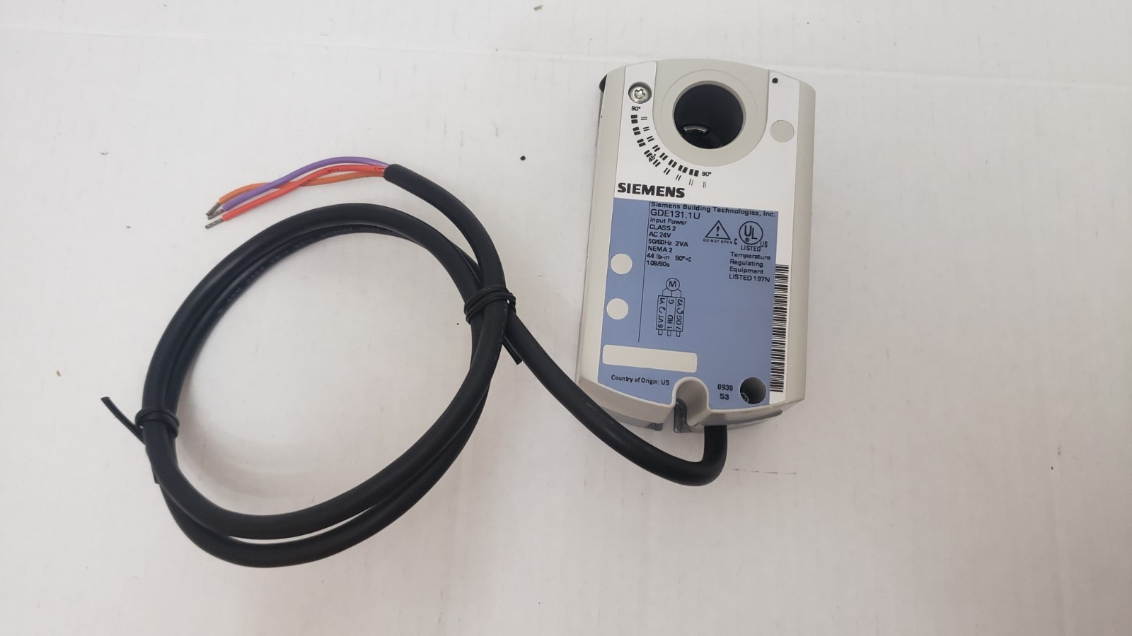 Siemens GDE131.1U Air Damper Actuator - Photo 1