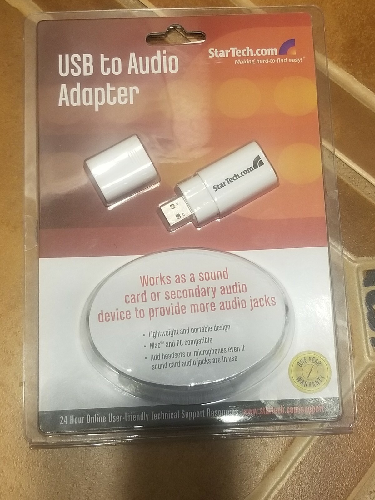 StarTech USB to Stereo Audio Adapter Converter White ICUSBAUDIO - Photo 1