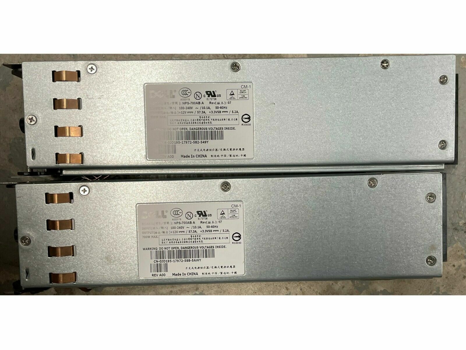 Dell NPS-700AB a 700W PSU Power Supply LOT OF 2 - Photo 1