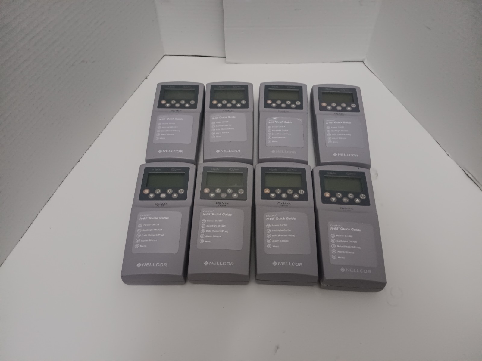 Nellcor OxiMax N-65 Lot of 8 Hand-Held Patient Pulse Ox Monitors - Photo 1