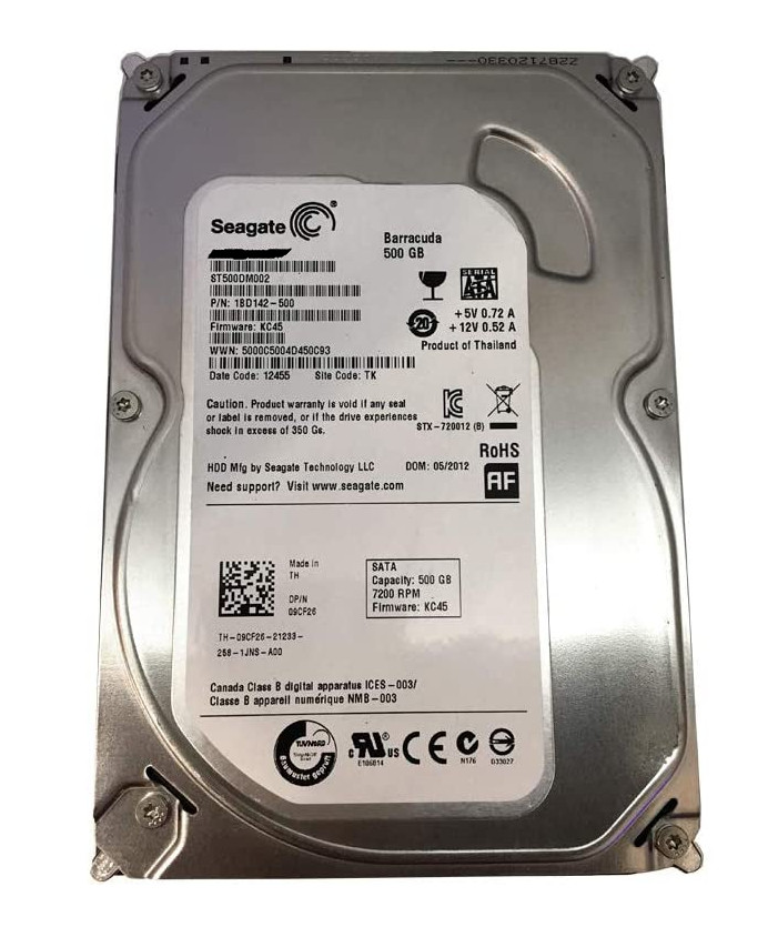 ST500DM002 PN 1BD42-500 FW KC45 Seagate 500GB SATA 3.5 Hard Drive - Photo 1