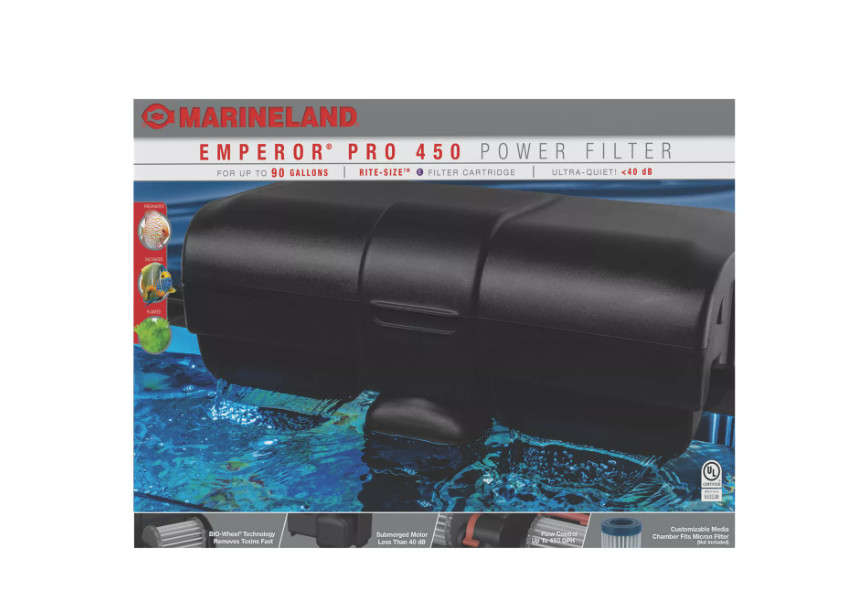 Marineland Emperor PRO 450 Power Filter System Up To 90 Gallons Open Box - Photo 1
