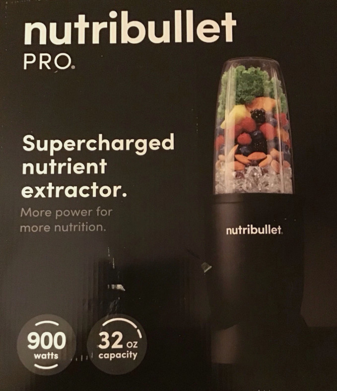 Nutribullet Pro 900-Watt Personal Blender System 8pc Matte Black Open Box - Photo 1