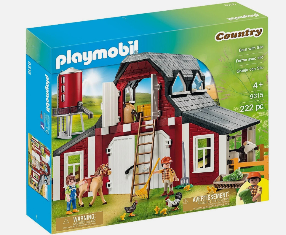 Playmobil Country Barn with Silo 9315 222 Pieces Damaged Box - Photo 1