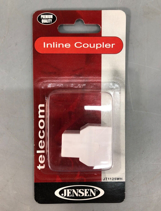 Jensen JT1125WH In-Line Coupler White for Phone Fax Internet telecom - Photo 1