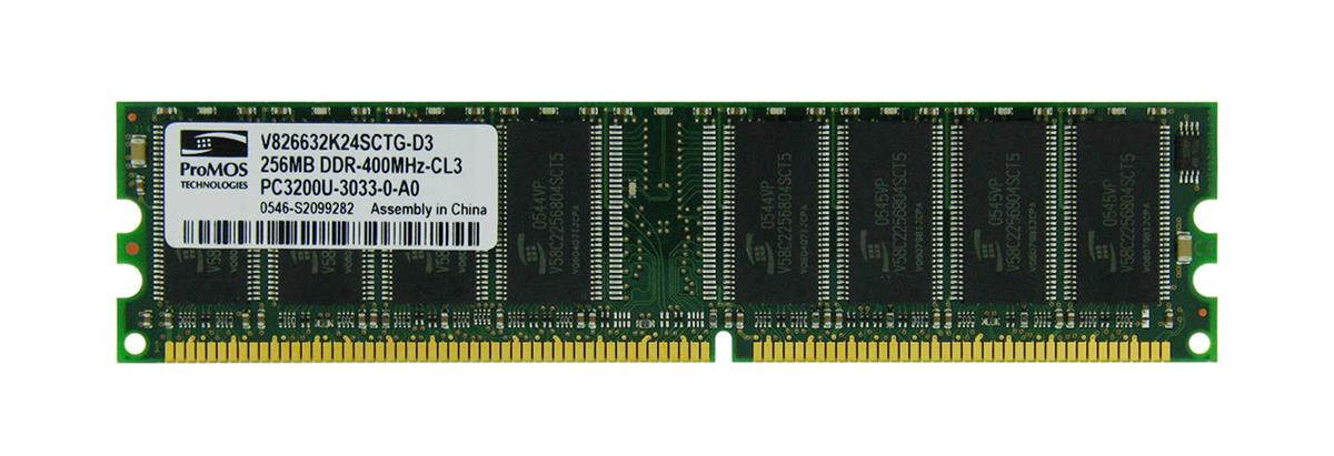 PROMOS 256MB PC3200U MEMORY MODULE V826632K24SCTG-D3 Lot of 2 - Photo 1