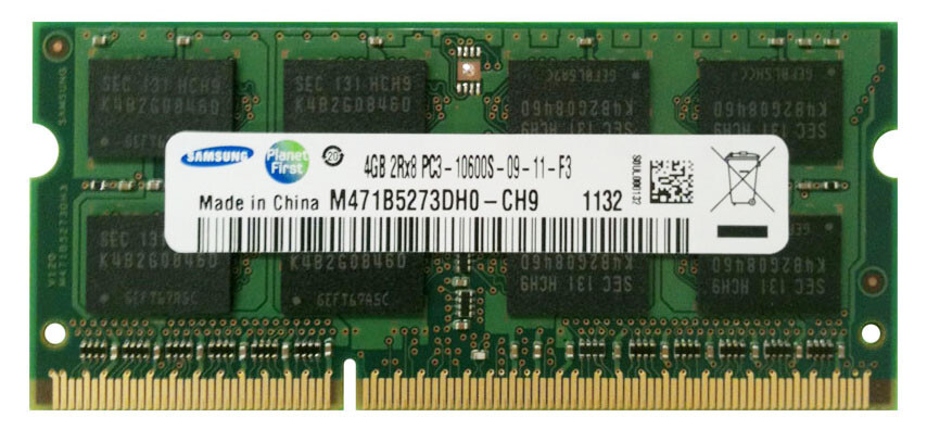 DDR3 1333 MHz 2Rx8 PC3-10600S SODIMM 1.5V Laptop Memory Samsung 4GB - Photo 1
