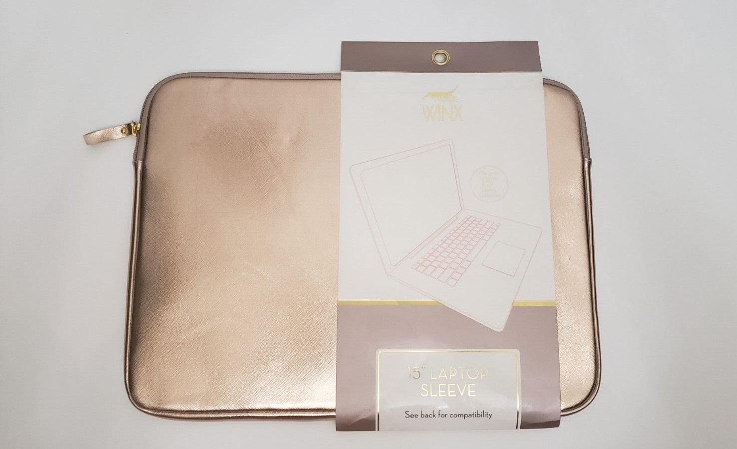 Winx Rose Gold 15 Inch Laptop Sleeve Fresh Feminine Design - Photo 1