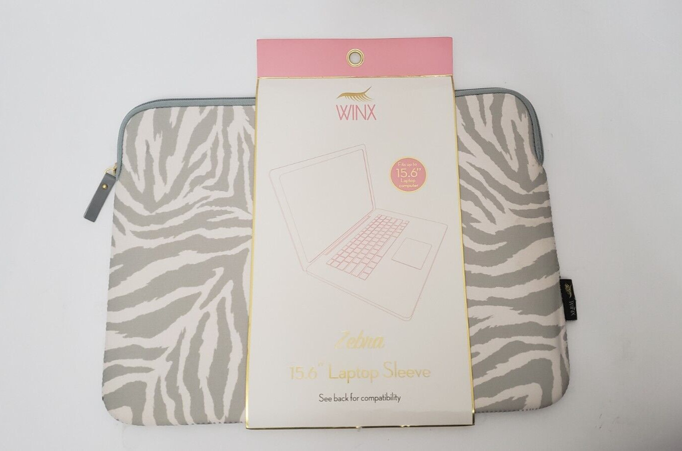 Winx Zebra 15.6 Inch Laptop Sleeve Fresh Feminine Design - Photo 1