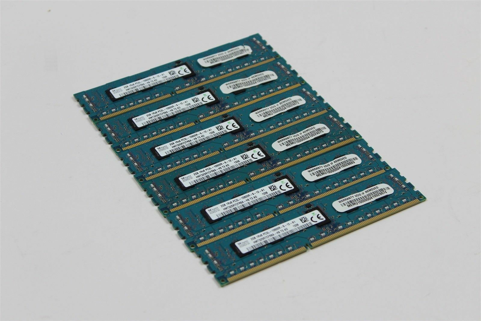Hynix HMT325R7CFR8A-H9 2GB 1RX8 PC3L-10600R ECC Server Memory Lot of 6 - Photo 1