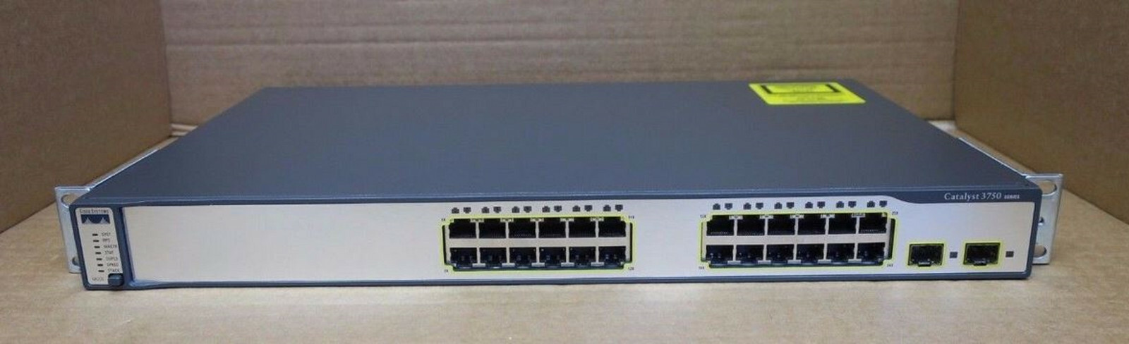 Cisco WS-C3750-24PS-S Catalyst 3750 Series 24-Port PoE Switch - Photo 1