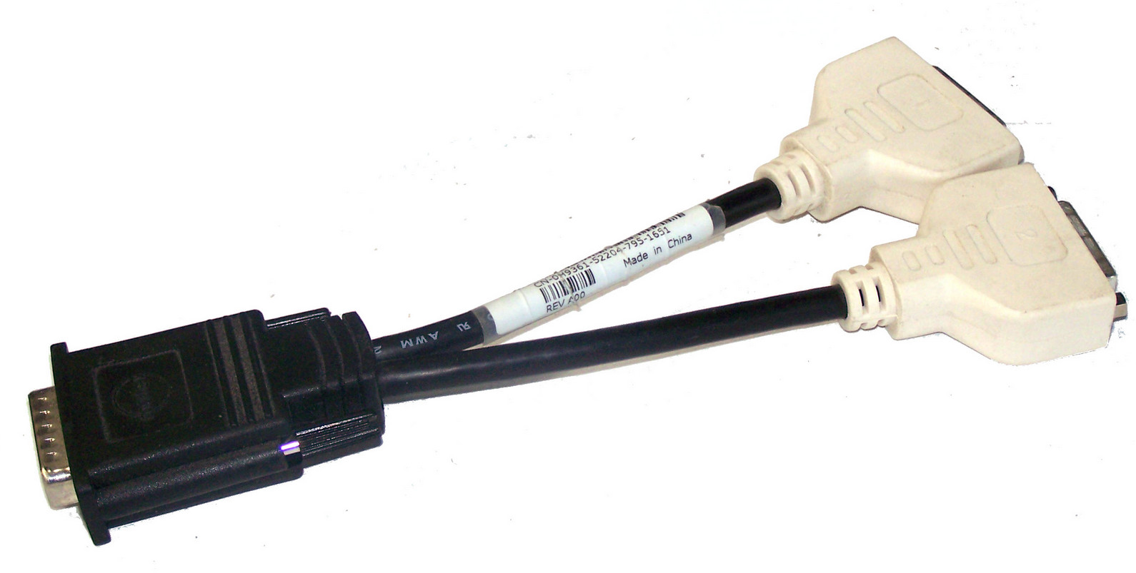 Dell H9361 DMS-59 to Dual DVI Y Splitter Adapter Cable | 0H9361 Lot of 10 - Photo 1